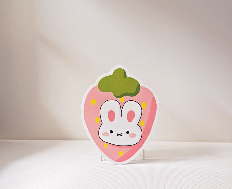 Bunny Strawberry Sticker