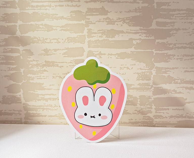 Bunny Strawberry Sticker