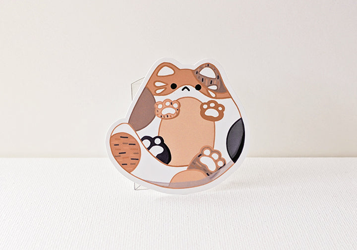 Brown Cat Who Likes To Roll Sticker