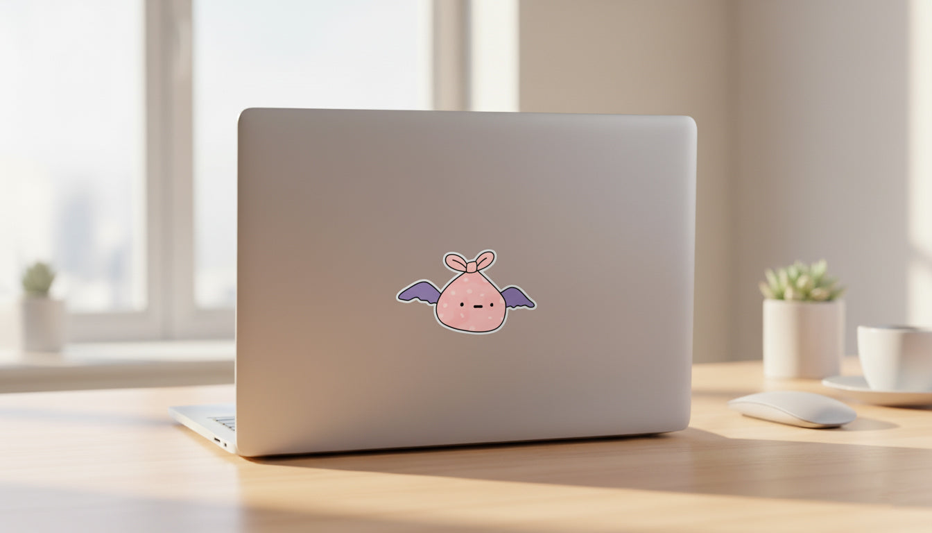 Cute pink sack thingy with purple wings