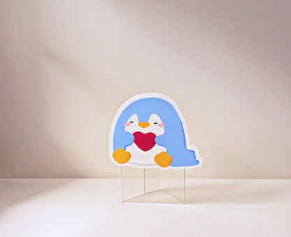 Shy Little Penguin Sticker