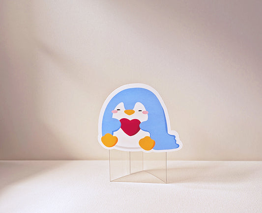 Shy Little Penguin Sticker