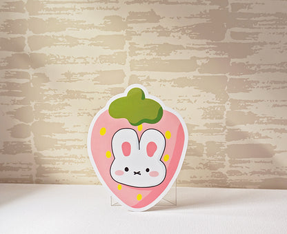 Bunny Strawberry Sticker