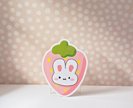 Bunny Strawberry Sticker