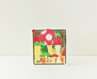Fungi Forest Vignette Sticker