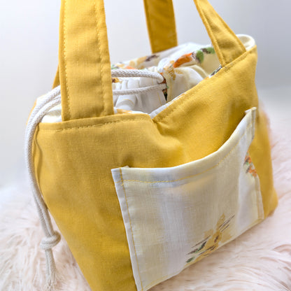 Sunny Yellow Fabric Purse