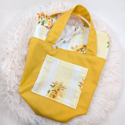 Sunny Yellow Fabric Purse